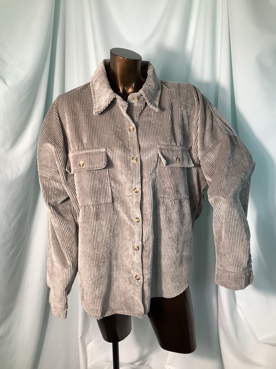 Dizzy Lizzy Tops - Dizzy Litzy Tan soft Corduroy Shirt - LG